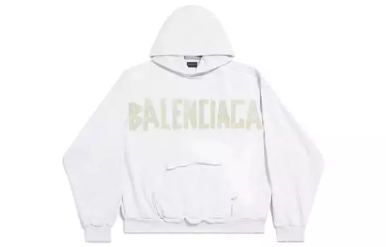 Толстовка с капюшоном Tape Type 2010-х годов б/у Balenciaga, белый