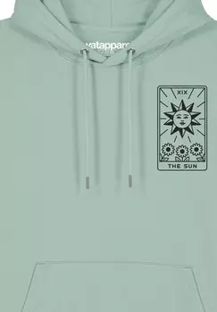 Толстовка с капюшоном TAROT THE SUN watapparel, бирюзовый