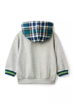 Толстовка с капюшоном TARTAN United Colors of Benetton, серый