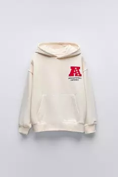 Толстовка с капюшоном team ZARA, экрю