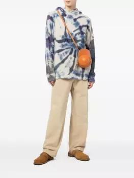 Толстовка с капюшоном The Elder Statesman с узором тай-дай, синий