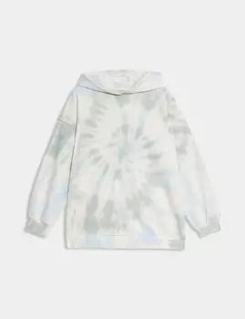 Толстовка с капюшоном Tie Dye с высоким содержанием хлопка Marks & Spencer, разноцветный