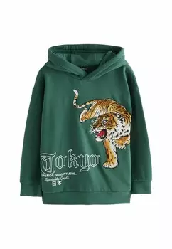 Толстовка с капюшоном TOKYO EMBROIDERED TIGER REGULAR FIT Next, зеленый