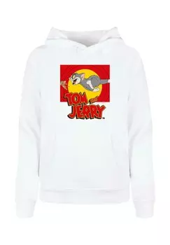Толстовка с капюшоном TOM AND JERRY CHASE SCENE ABSOLUTE CULT, белый
