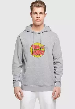 Толстовка с капюшоном TOM AND JERRY CIRCLE LOGO ABSOLUTE CULT, светло-серый