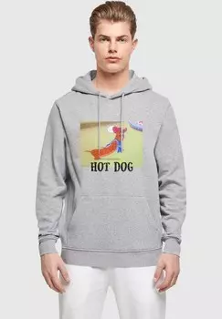 Толстовка с капюшоном TOM AND JERRY HOT DOG ABSOLUTE CULT, светло-серый