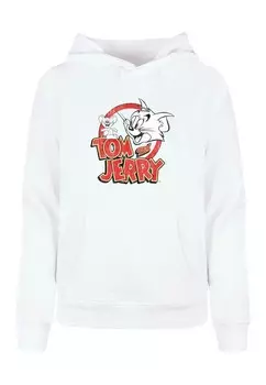 Толстовка с капюшоном TOM AND JERRY LOGO ABSOLUTE CULT, белый
