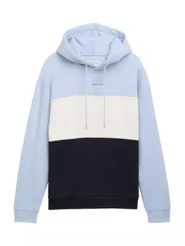 Толстовка с капюшоном TOM TAILOR DENIM Sweatshirt, цвет navy/pastel blue