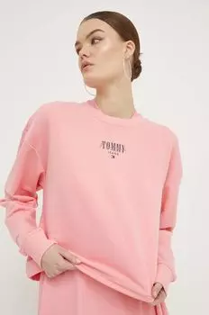 Толстовка с капюшоном Tommy Jeans, розовый