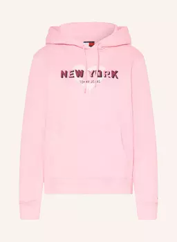Толстовка с капюшоном Tommy Jeans, розовый