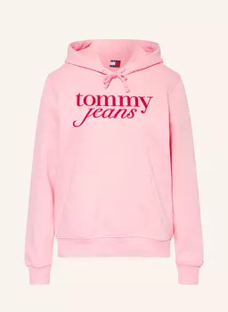 Толстовка с капюшоном Tommy Jeans, розовый