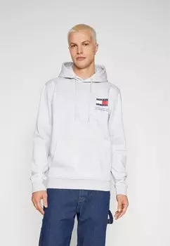 Толстовка с капюшоном Tommy Jeans, серый меланж