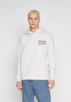 Толстовка с капюшоном Tommy Jeans, серый меланж