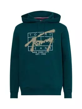 Толстовка с капюшоном Tommy Jeans, зеленый