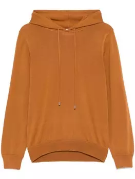 Толстовка с капюшоном тонкой вязки D4.0, коричневый