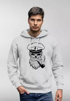 Толстовка с капюшоном TOTENKOPF KAPITN CAPTAIN SKULL BARD SE Neverless, серый
