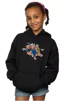 Толстовка с капюшоном «Три поросенка» Disney, черный