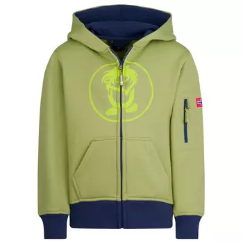 Толстовка с капюшоном Trollkids Kids Sortland, цвет Kiwi/Mystic Blue