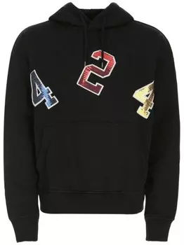 Толстовка с капюшоном, украшенная пайетками 424, черный