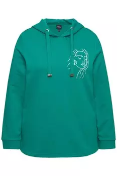 Толстовка с капюшоном Ulla Popken Sweatshirt, цвет jade