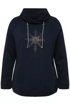 Толстовка с капюшоном Ulla Popken Sweatshirt, морской синий