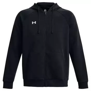 Толстовка с капюшоном Under Armour Rival Fleece Full Zip, цвет Black/White