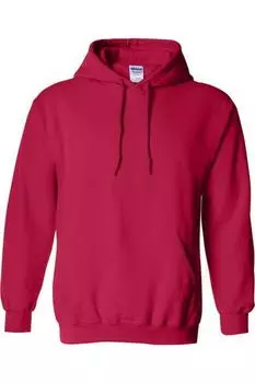 Толстовка с капюшоном унисекс для взрослых Gildan Heavy Blend, вишнево-красный
