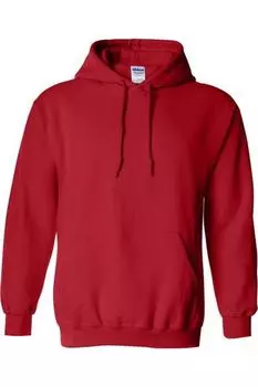 Толстовка с капюшоном унисекс для взрослых Gildan Heavy Blend, красный