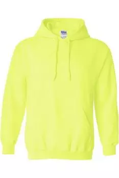 Толстовка с капюшоном унисекс для взрослых Gildan Heavy Blend, цвет safety green