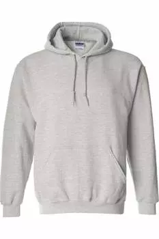 Толстовка с капюшоном унисекс для взрослых Gildan Heavy Blend, цвет ash