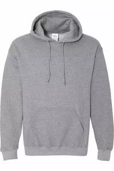 Толстовка с капюшоном унисекс для взрослых Gildan Heavy Blend, цвет graphite heather