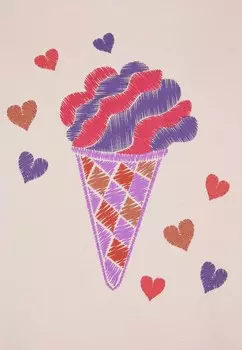 Толстовка с капюшоном UNISEX ICE CREAM HOODY Mister Tee, розовый