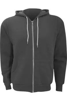 Толстовка с капюшоном унисекс из поликоттона и флиса на молнии / толстовка с капюшоном BELLA + CANVAS, цвет asphalt
