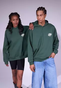 Толстовка с капюшоном UNISEX YOURTURN, темно-зеленый