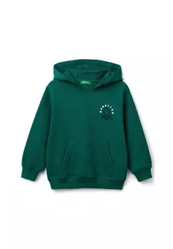 Толстовка с капюшоном United Colors of Benetton, зеленый