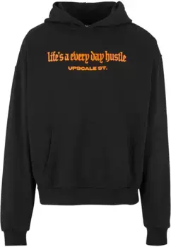 Толстовка с капюшоном Upscale by Mister Tee "Мужская толстовка Upscale by Mister Tee Hustle Ultra Heavy Oversize ", черный