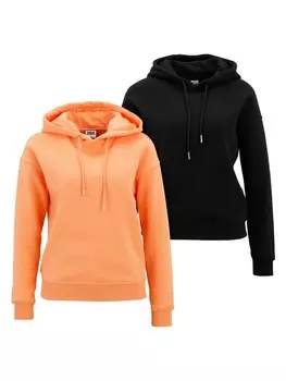 Толстовка с капюшоном Urban Classics, цвет black+papaya