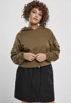 Толстовка с капюшоном Urban Classics, оливковый