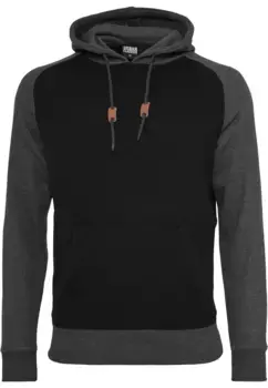 Толстовка с капюшоном URBAN CLASSICS " Urban Classics Men's Raglan Contrast Hoody", цвет Blk/Cha