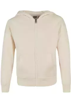 Толстовка с капюшоном URBAN CLASSICS " Urban Classics Women's Girls Organic Terry Zip Hoody", белый