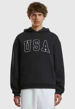 Толстовка с капюшоном USA FLUFFY HOODY Mister Tee, черный