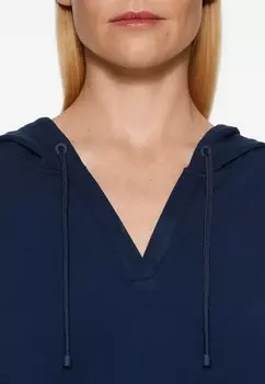 Толстовка с капюшоном V-NECK OYSHO, крапчатый королевский синий