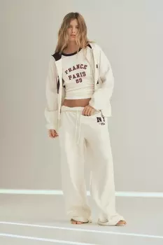 Толстовка с капюшоном varsity new york ZARA, экрю