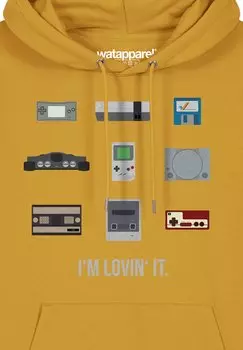 Толстовка с капюшоном VIDEOGAMES watapparel, охра