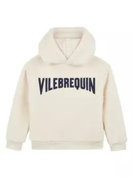Толстовка с капюшоном Vilebrequin Kids с вышитым логотипом, серый