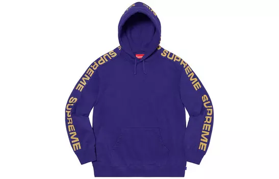 Толстовка с капюшоном в металлический рубчик Supreme, Ecru