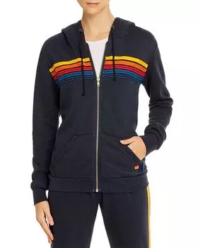 Толстовка с капюшоном в радужную полоску Aviator Nation