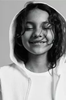Толстовка с капюшоном в рубчик H&M, белый
