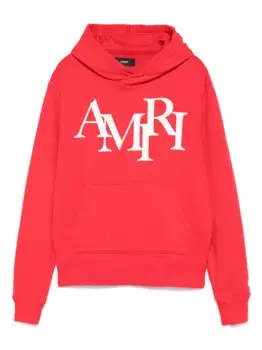 Толстовка с капюшоном в шахматном стиле AMIRI, красный