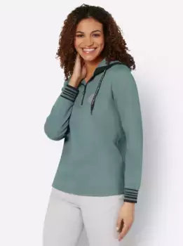 Толстовка с капюшоном в стиле casual Casual Looks, цвет Jade
